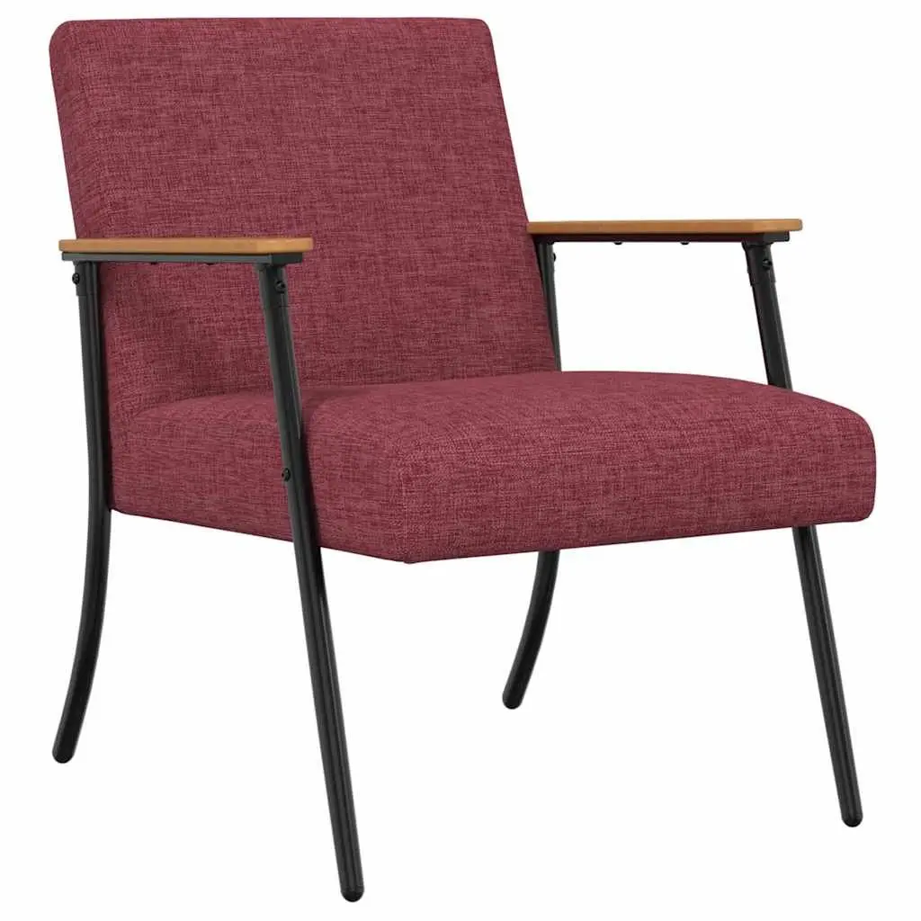 Red Fabric Modern Recliner Chair
