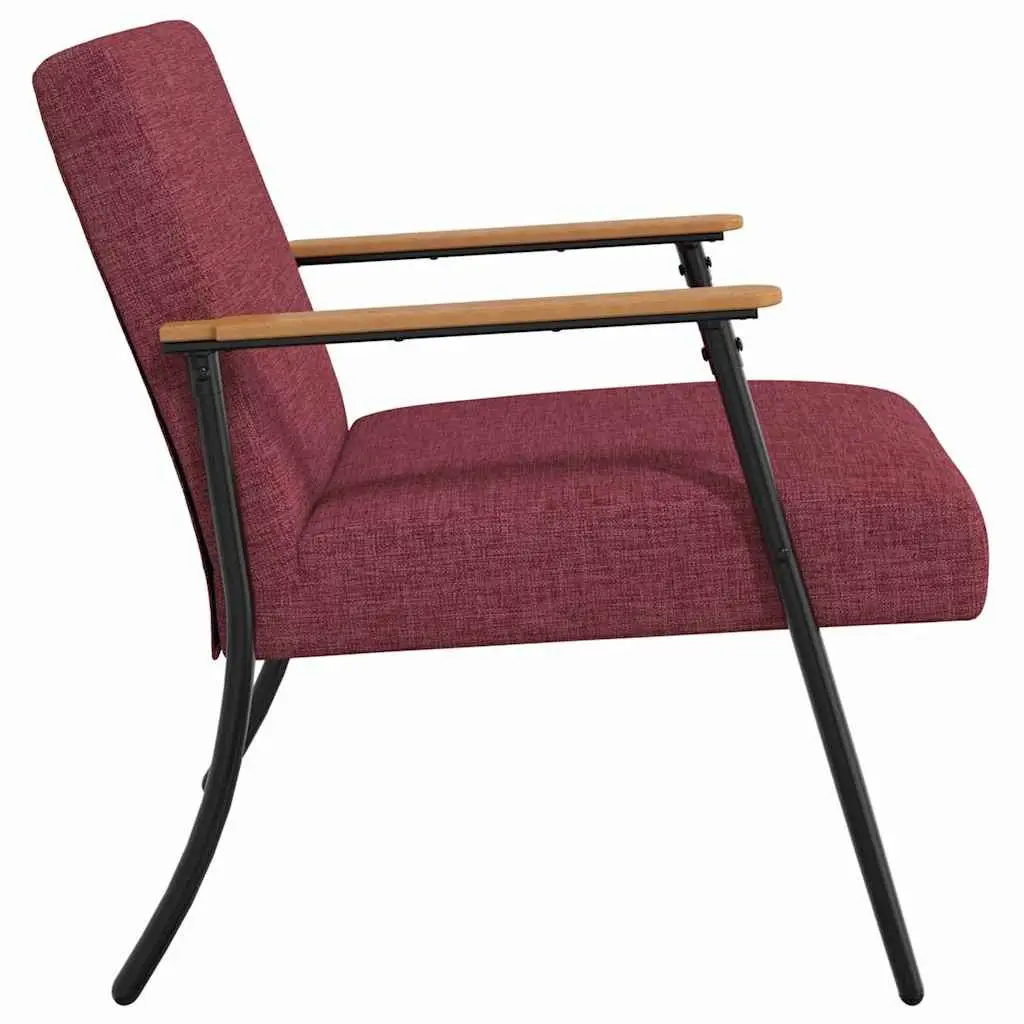 Red Fabric Modern Recliner Chair