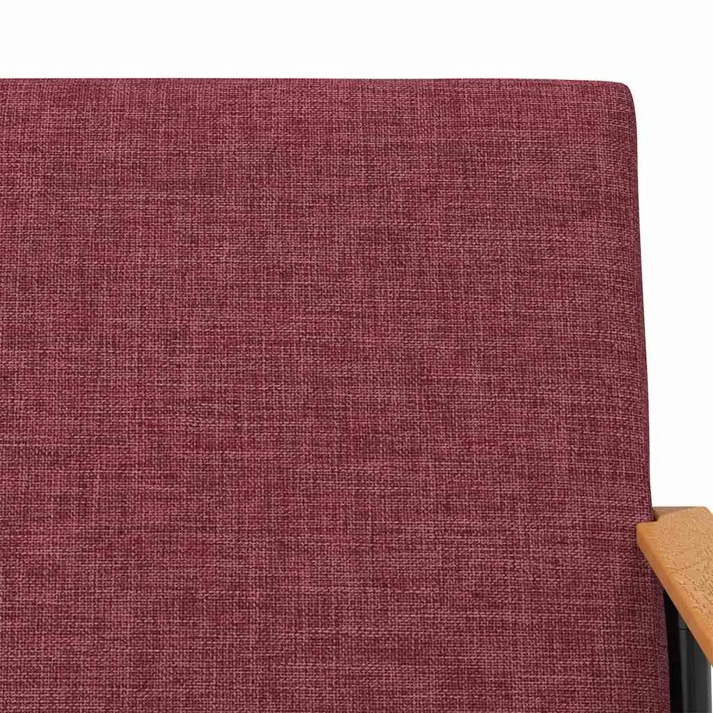 Red Fabric Modern Recliner Chair
