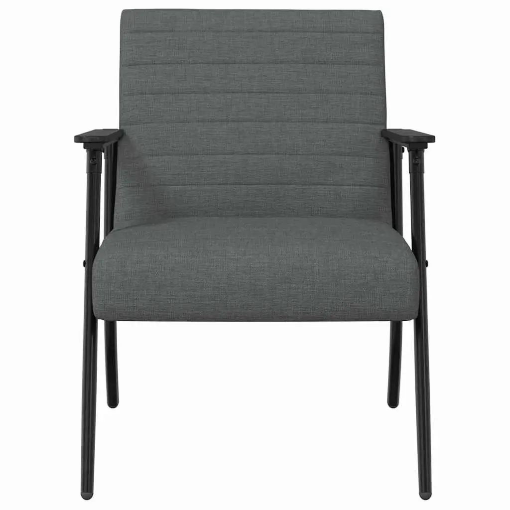 Armchair Living Room Bedroom Grey Fabric Ergonomic Support