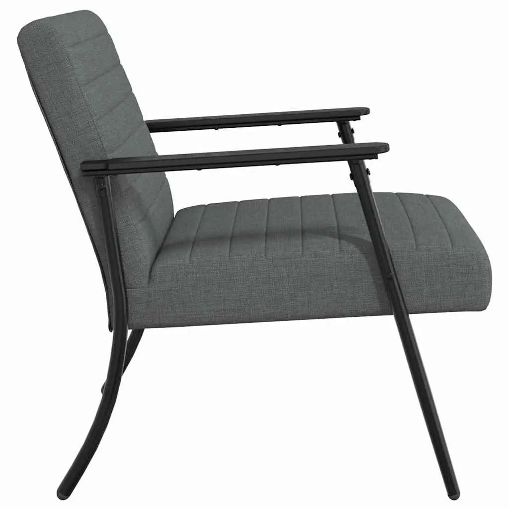 Armchair Living Room Bedroom Grey Fabric Ergonomic Support
