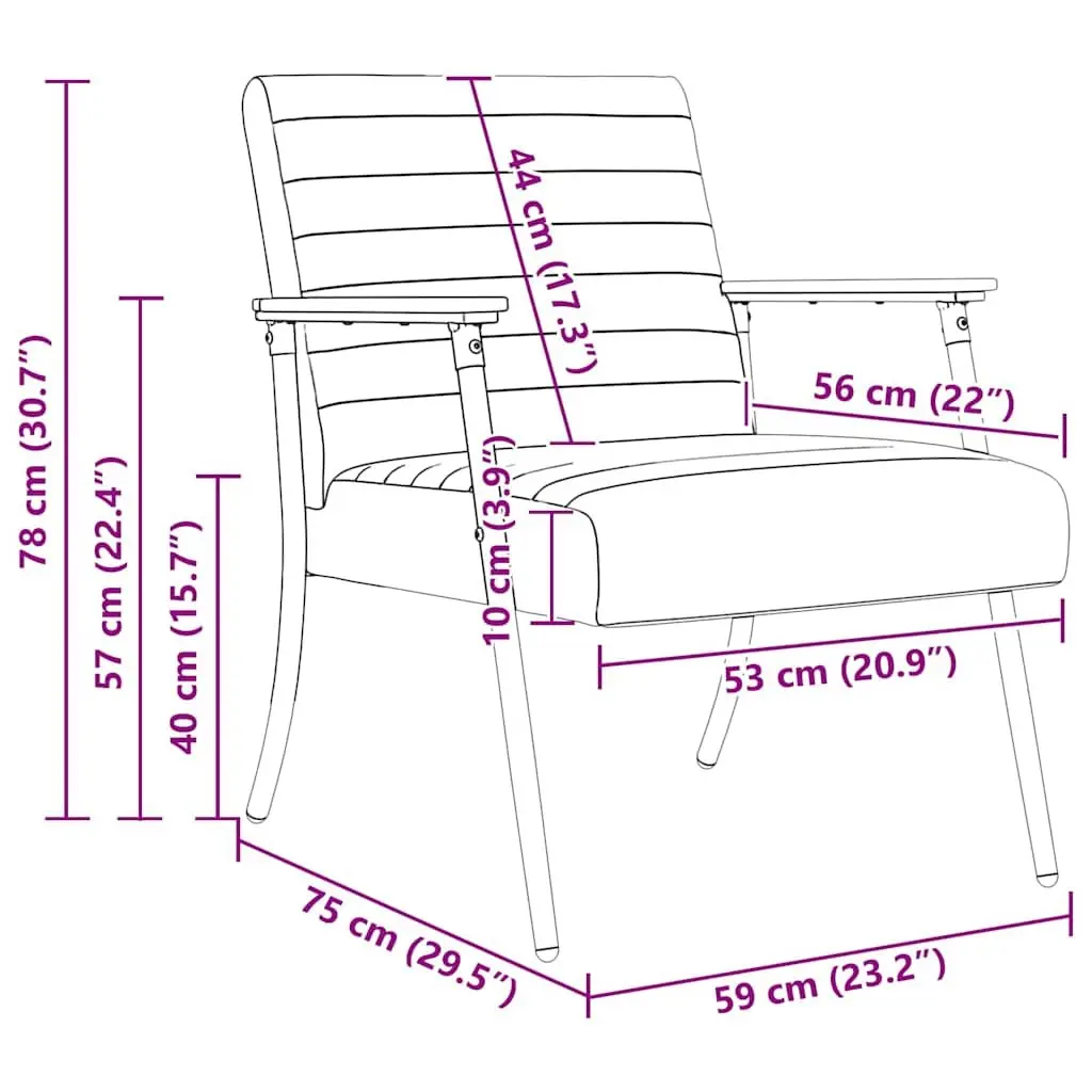 Armchair Living Room Bedroom Grey Fabric Ergonomic Support