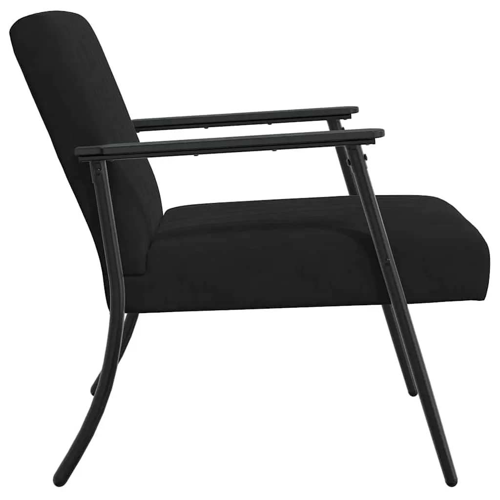 Black Velvet Armchair Living Room Bedroom 59cm W x 75cm D x 78cm H
