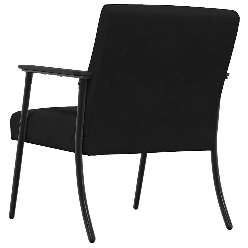 Black Velvet Armchair Living Room Bedroom 59cm W x 75cm D x 78cm H