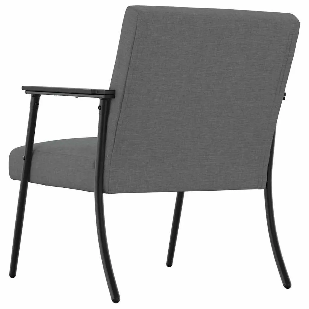 Armchair Indoor Dark Grey Fabric Ergonomic Foam Cushion
