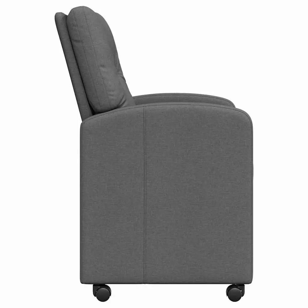 Grey Dining Chairs with Wheels, 2 pcs