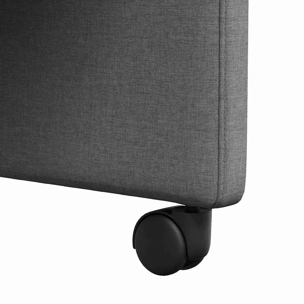 Grey Dining Chairs with Wheels, 2 pcs