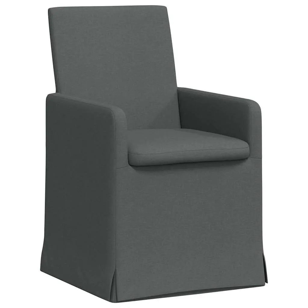 Dining Chairs Set of 2 Green Modern Kitchen Ergonomic Armrest Wheels
