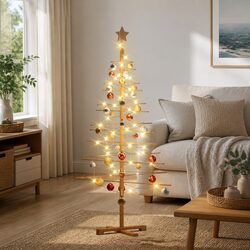 Specifications of Wooden Christmas Tree with Stand Brown 150cm