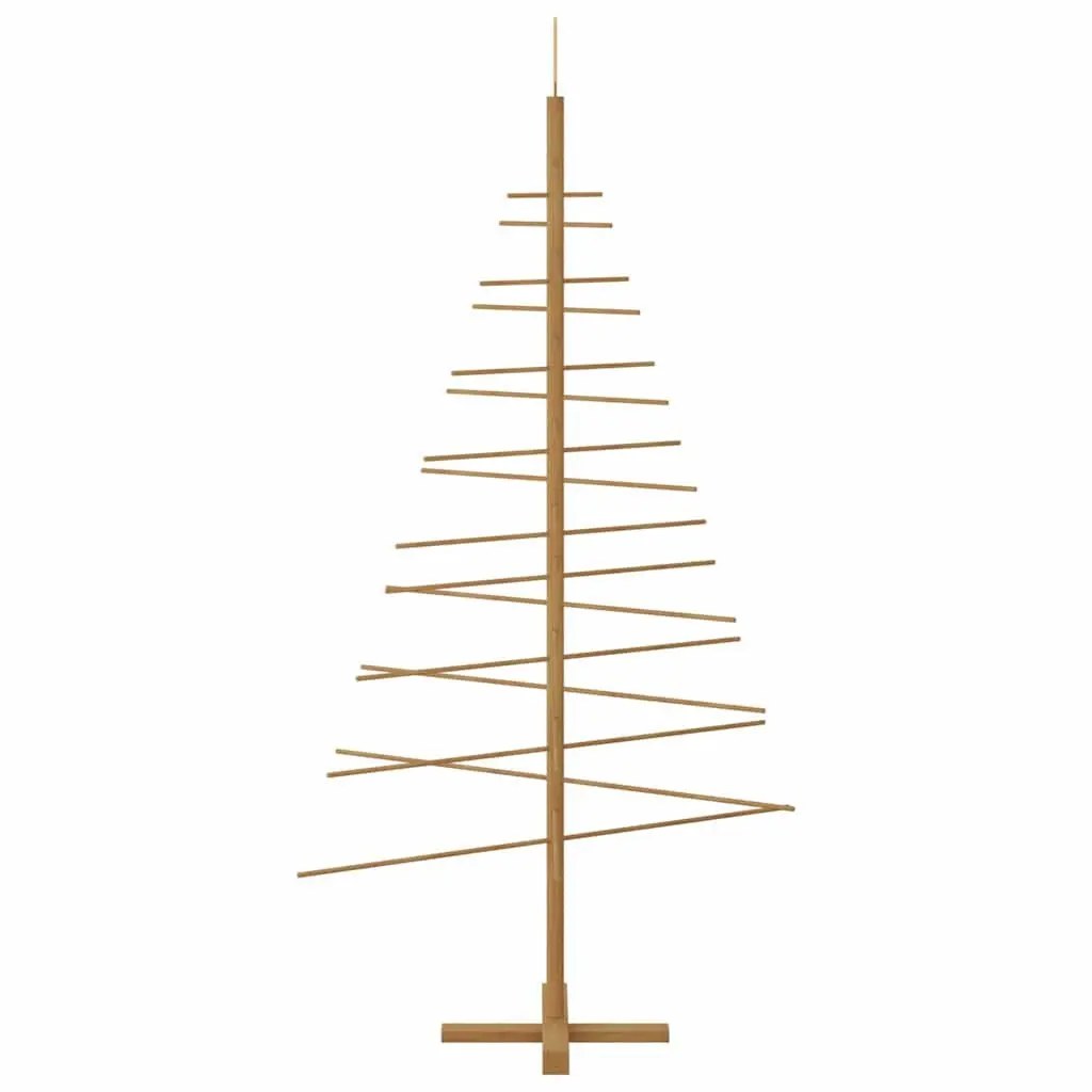 Wooden Christmas Tree for Home and Garden 180cm Brown Bamboo Seasonal Decoration