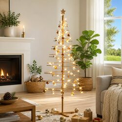 210cm Brown Bamboo Christmas Tree Specifications and Features