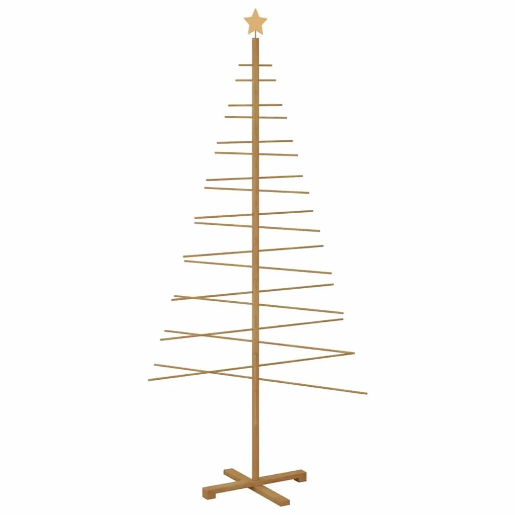 Wooden Christmas Tree 210cm Brown Bamboo Seasonal Holiday Home Decor Festive
