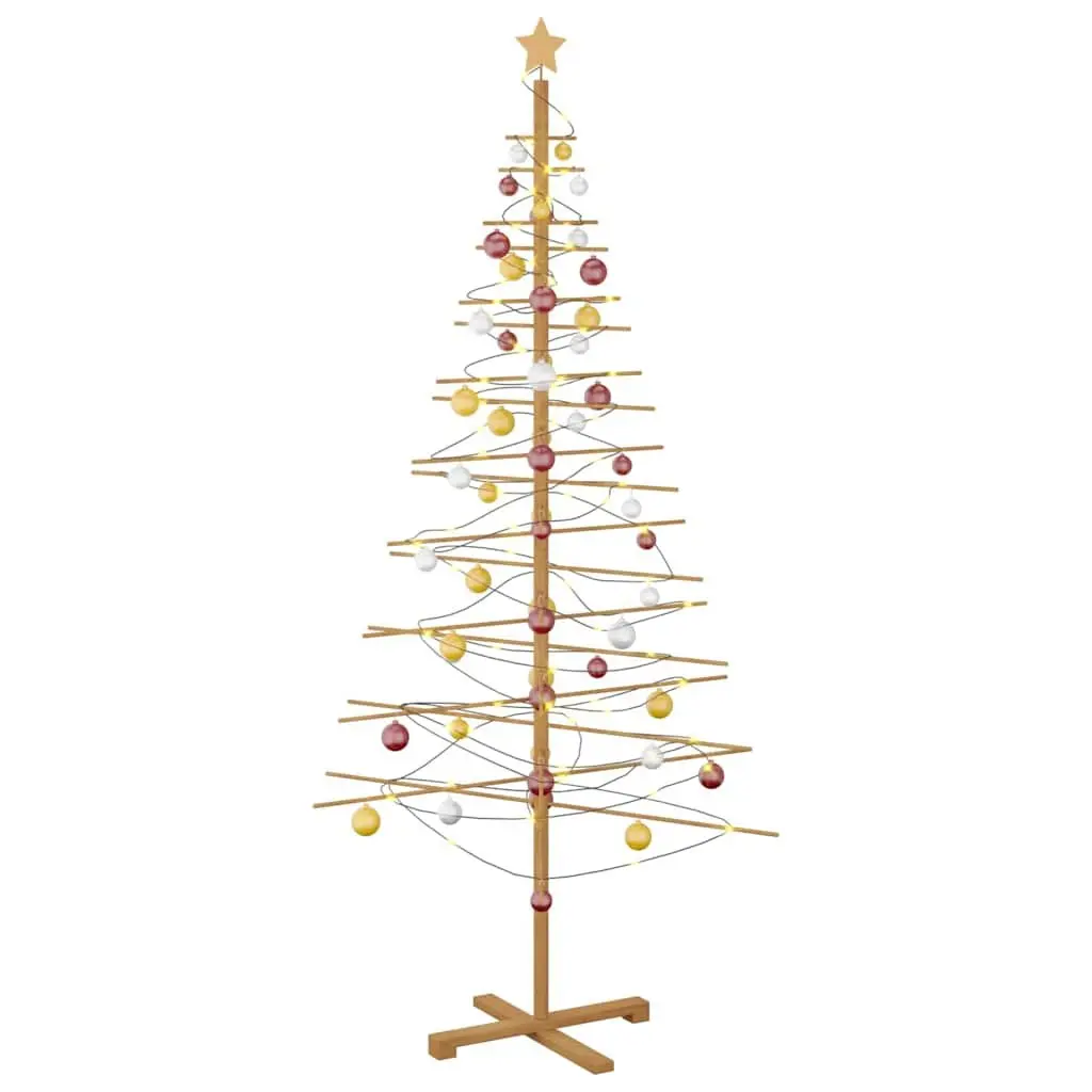 Wooden Christmas Tree 210cm Brown Bamboo Seasonal Holiday Home Decor Festive