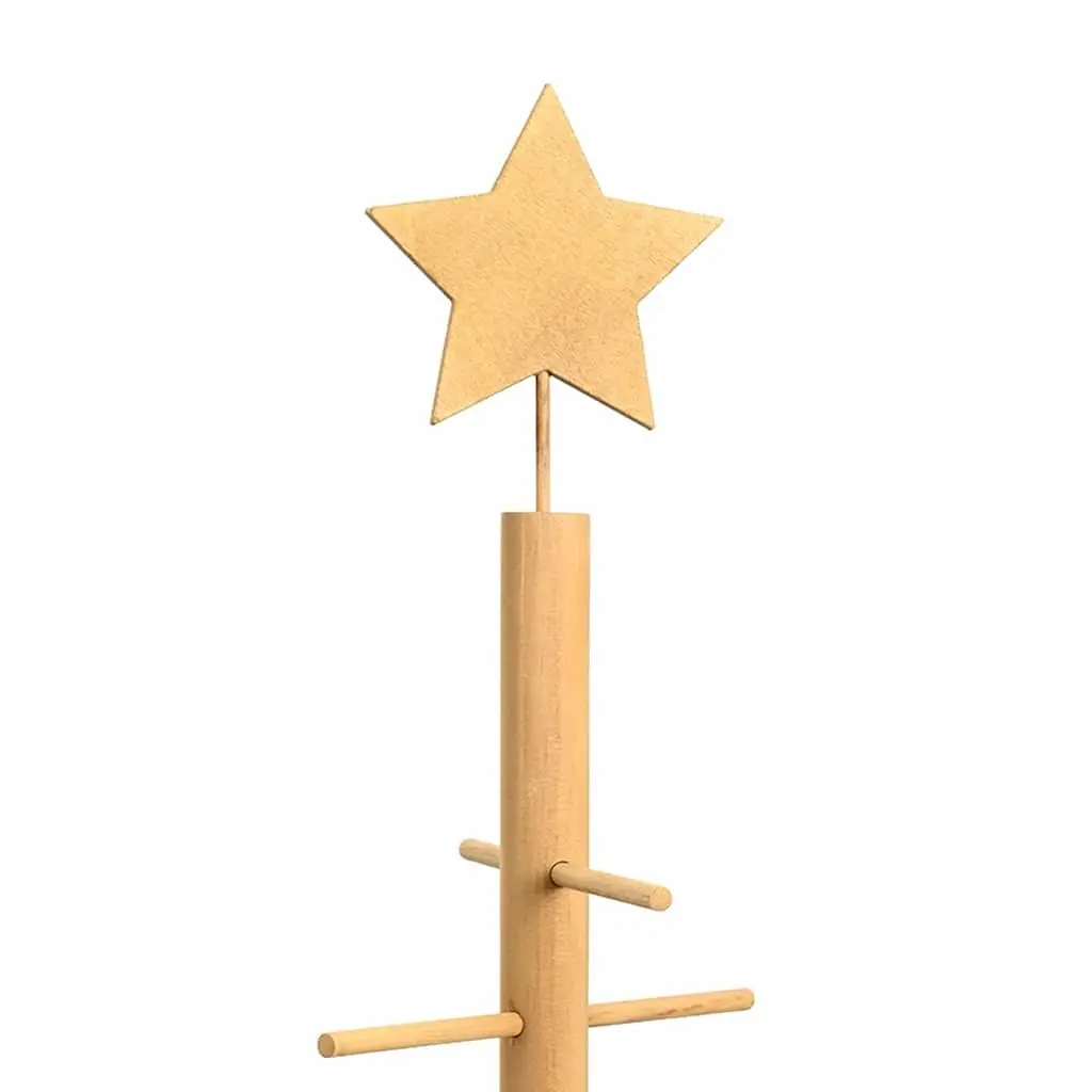 Wooden Christmas Tree 210cm Brown Bamboo Seasonal Holiday Home Decor Festive