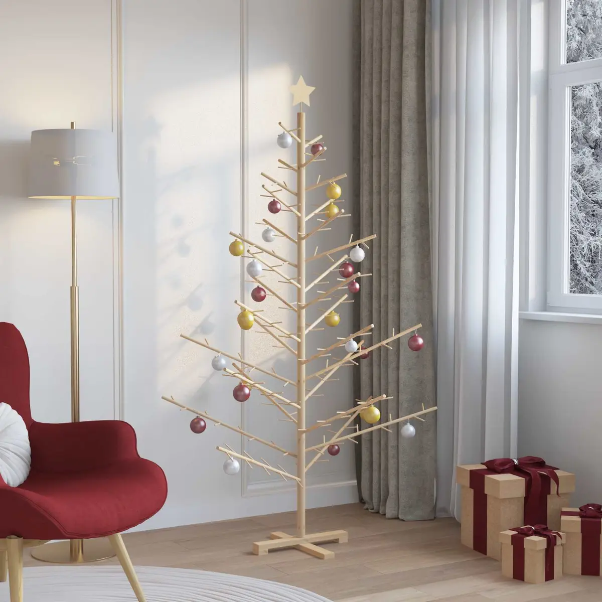 180cm Wooden Christmas Tree