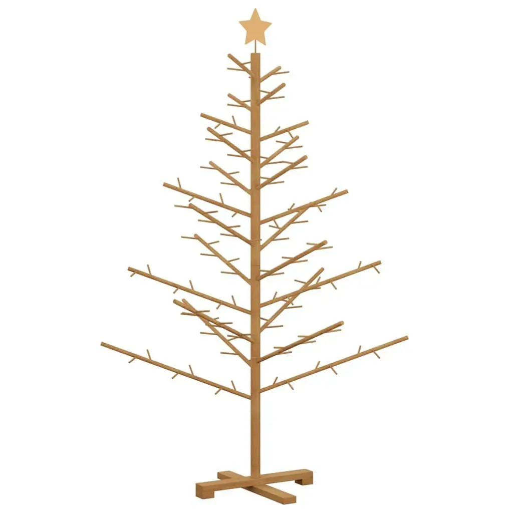 Wooden Christmas Tree for Holiday Decor 150cm Brown Modern Minimalist