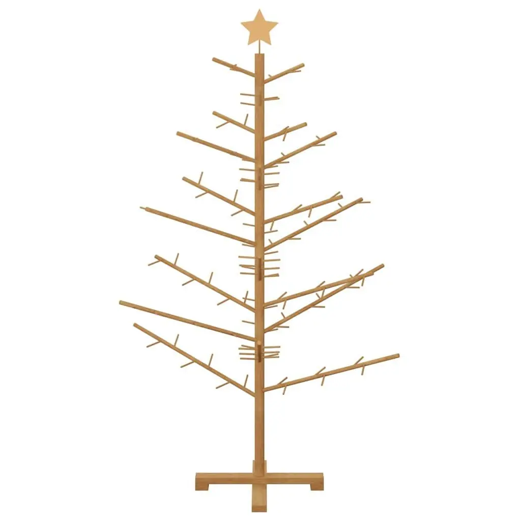 Wooden Christmas Tree for Holiday Decor 150cm Brown Modern Minimalist