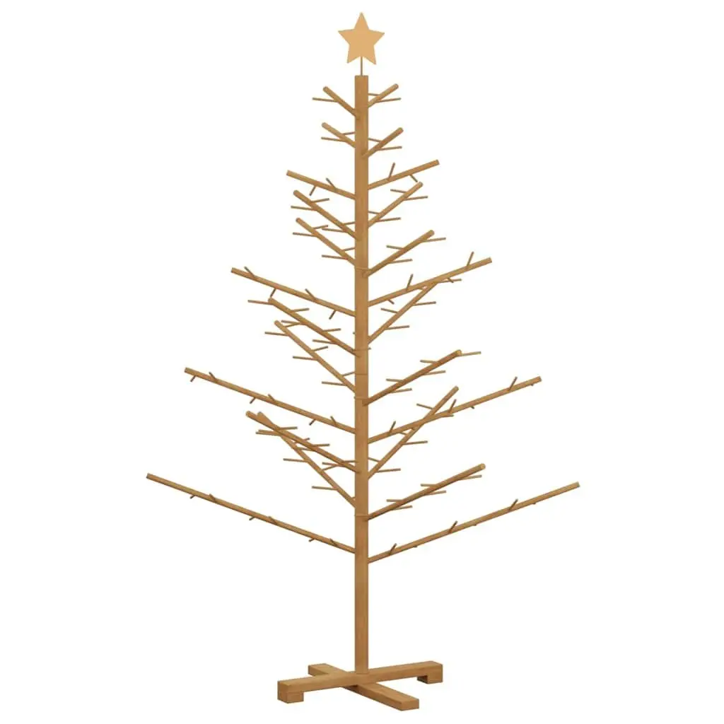 Wooden Christmas Tree for Holiday Decor 150cm Brown Modern Minimalist