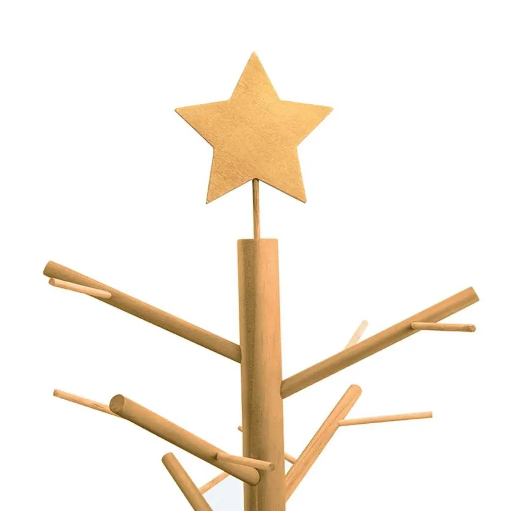 Wooden Christmas Tree 180cm Indoor Outdoor Brown Solid Pine Seasonal Decor