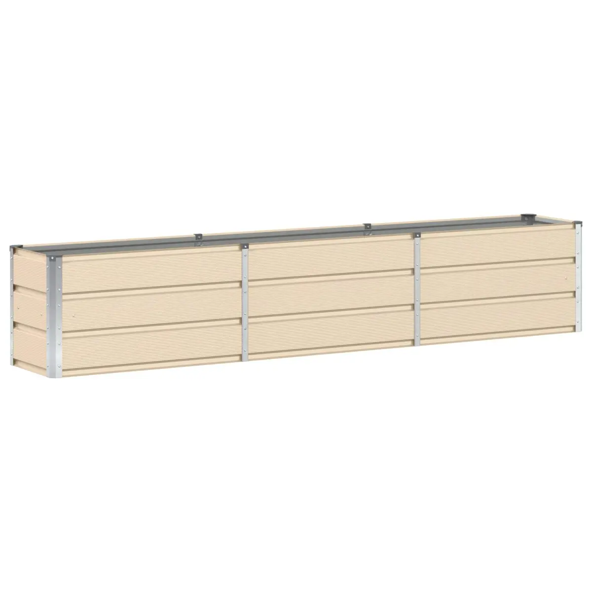 Steel Planter Indoor Outdoor 240 x 40 x 45 cm Garden Patio Raised Bed