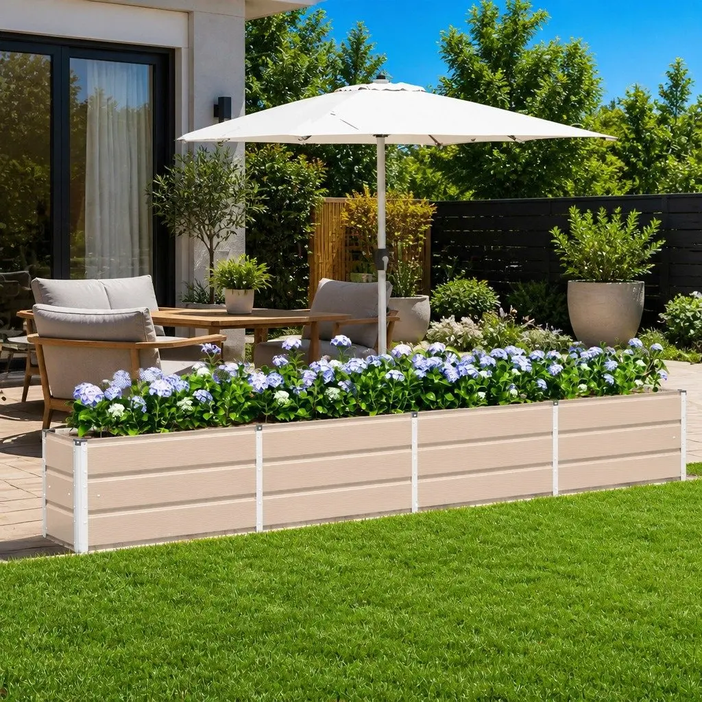 Ivory Steel Planter 320x40x45cm