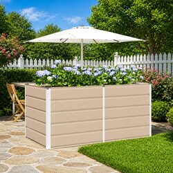 Ivory Steel Modern Planter Dimensions: 160x80x75cm