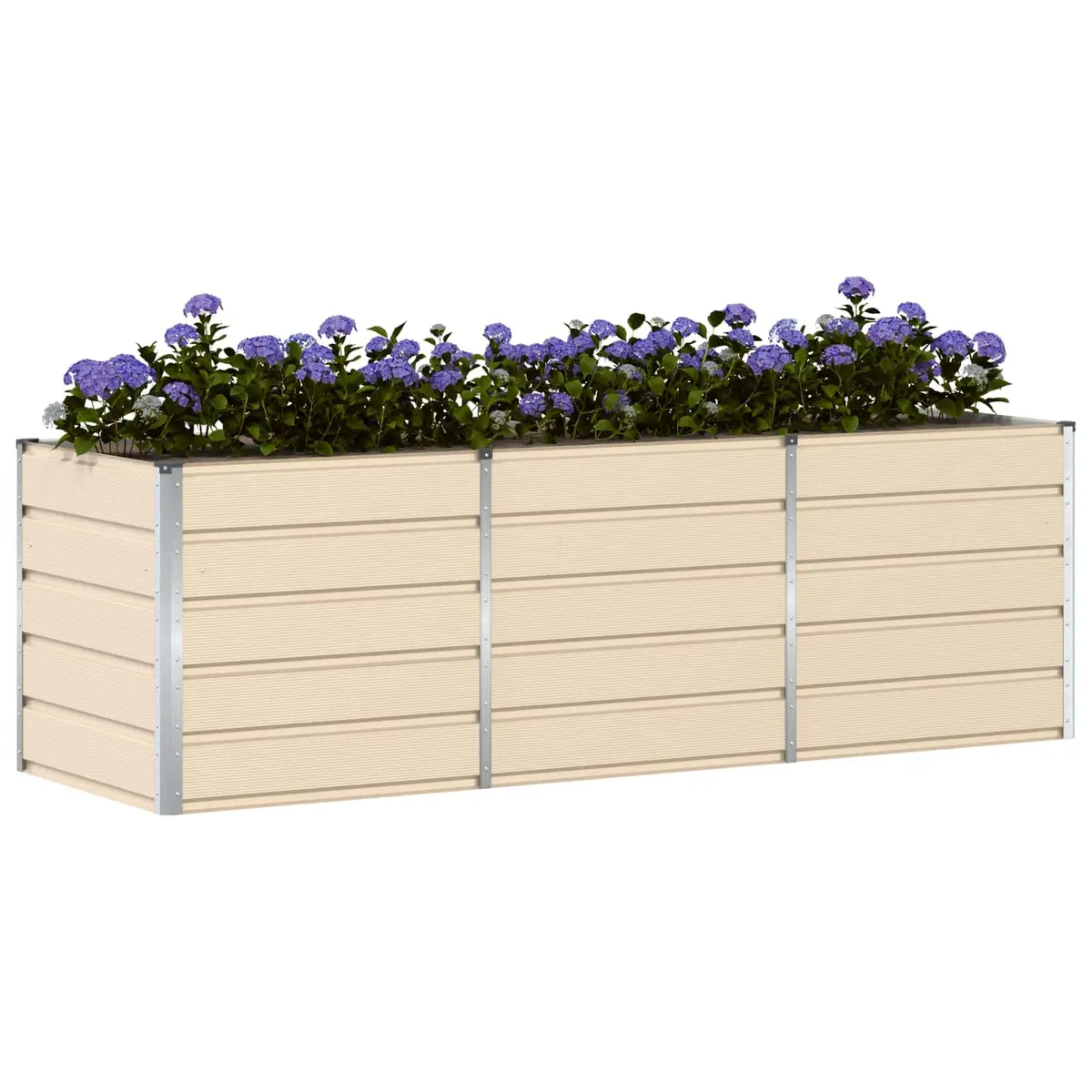 Steel Planter Indoor Outdoor 240 x 80 x 75 cm Large Pot