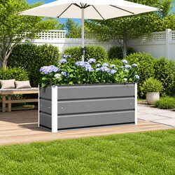 Specifications for Light Grey Steel Planter 100x40x45cm