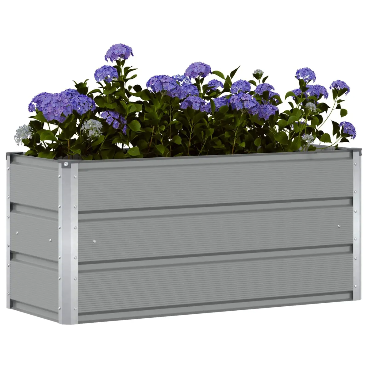 Light Grey Steel Planter 100x40x45cm