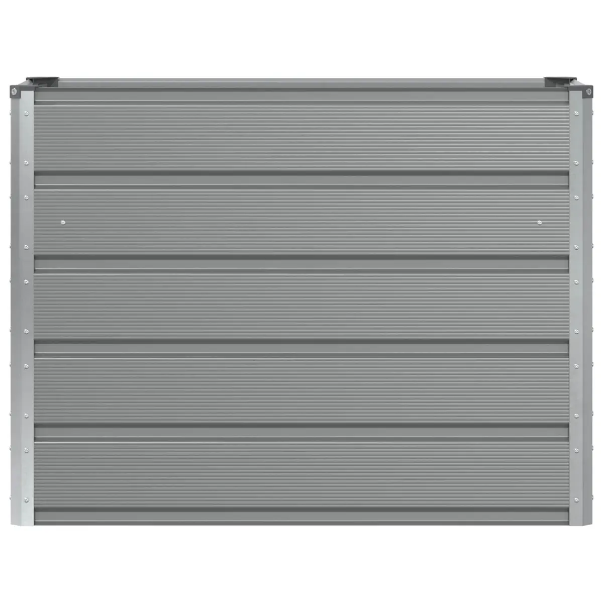 Planter Light Grey 100 x 40 x 75 cm Steel Indoor Outdoor Garden Patio Container