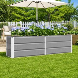 Specifications of 160cm Light Grey Steel Planter Pot