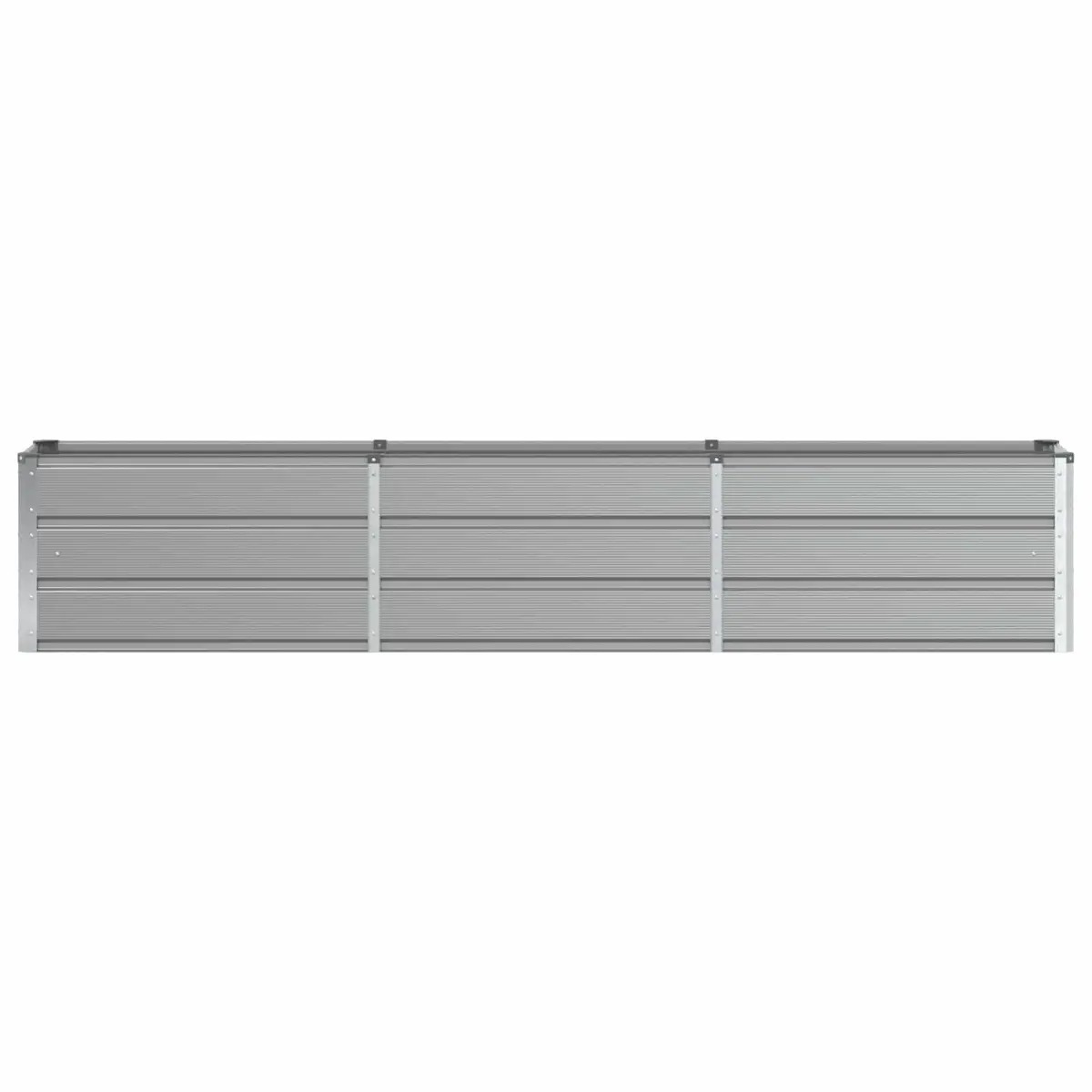 Steel Planter Indoor Outdoor Light Grey 240x40x45cm