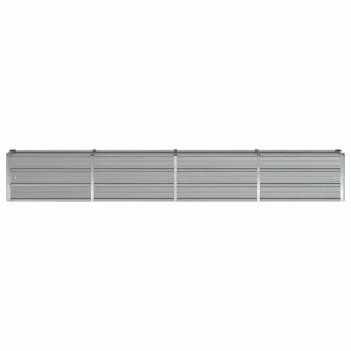 Light Grey Steel Planter 320 x 40 x 45 cm Indoor Outdoor Garden Pots Elegant