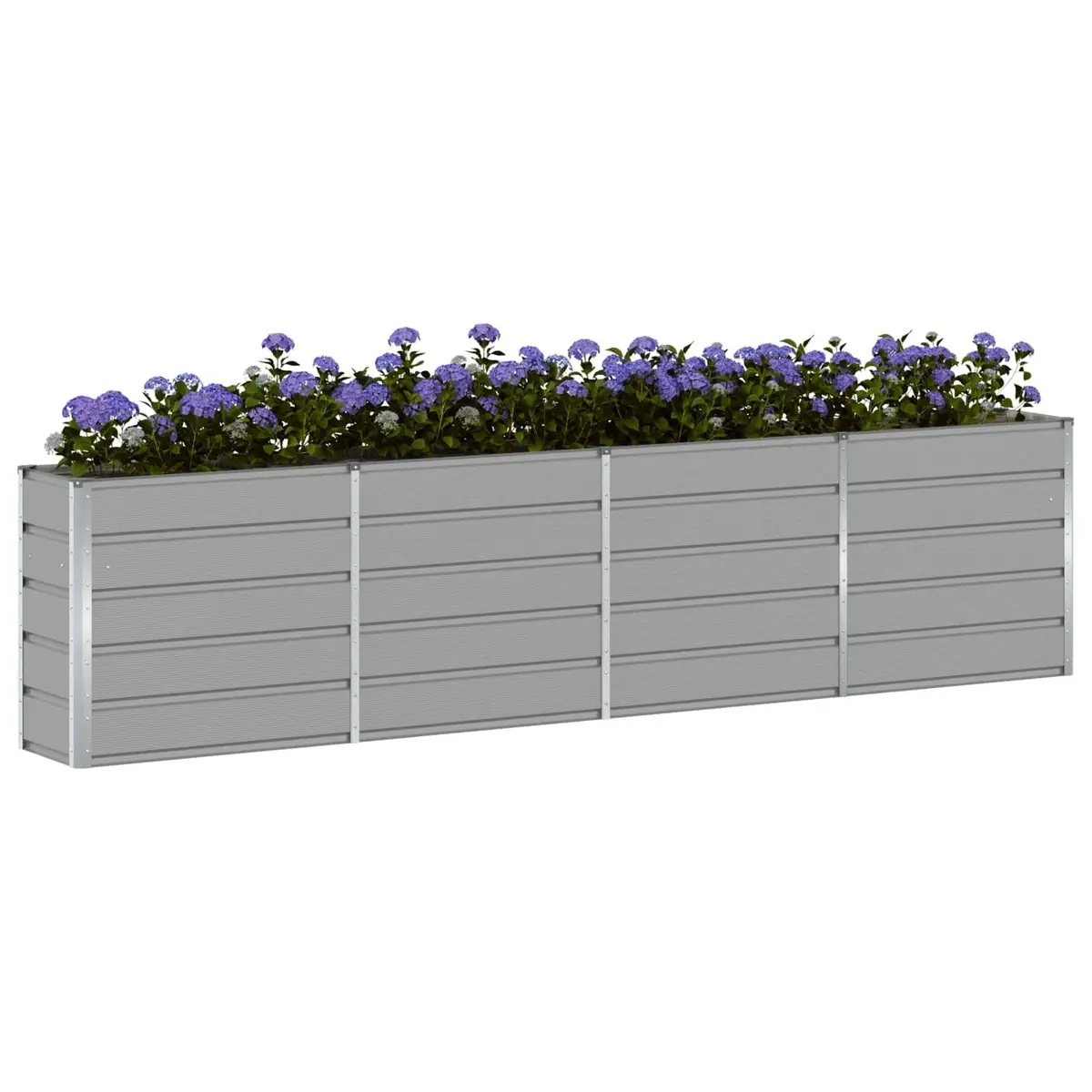 Light Grey Steel Planter 320x40x75cm