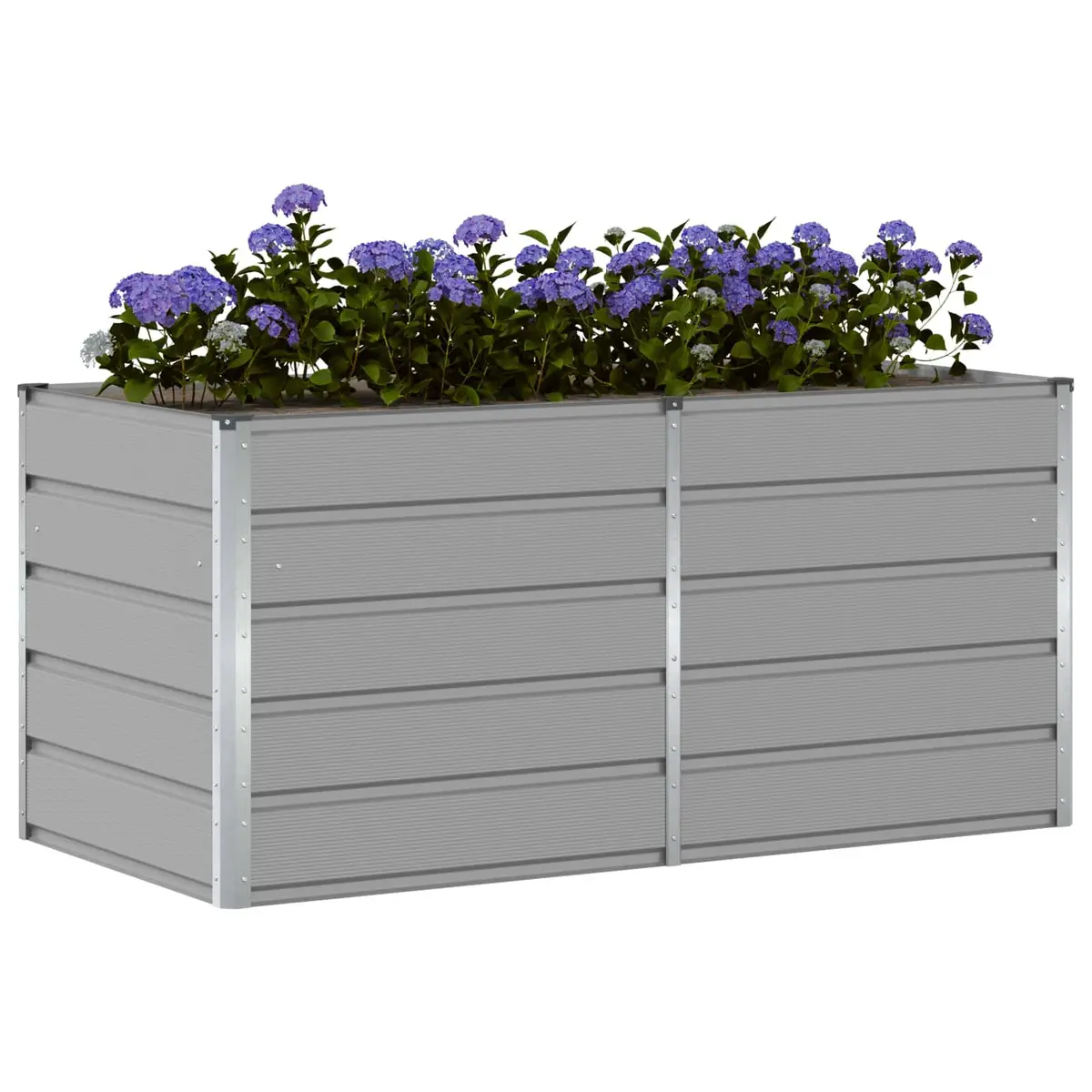 Planter Indoor Outdoor Light Grey 160 x 80 x 75 cm Modern Steel