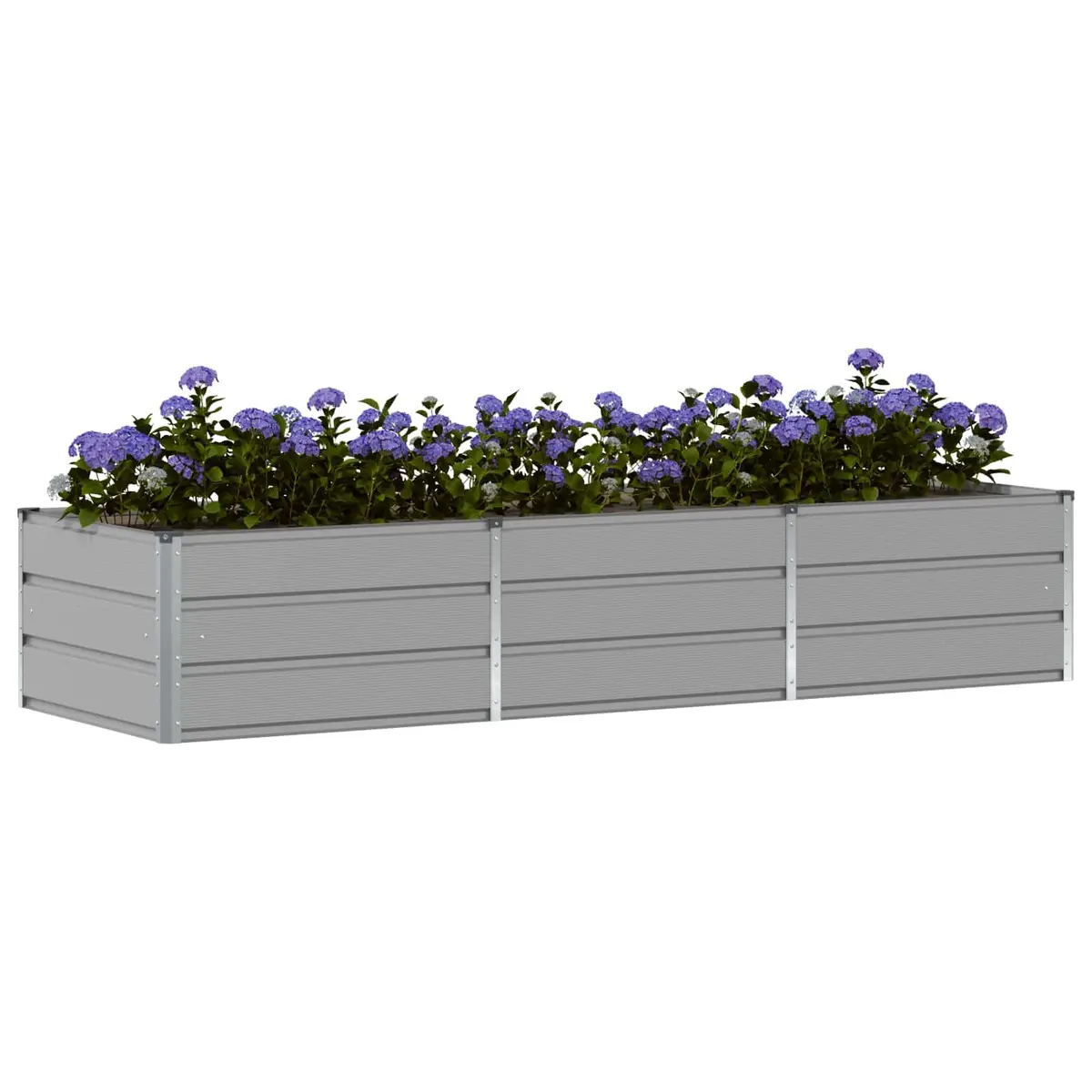 Garden Planter Outdoor Light Grey 240 x 80 x 45 cm Modern Flower Pot