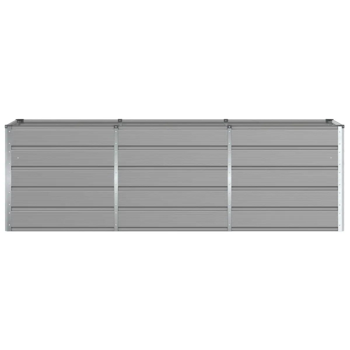 Steel Planter Indoor Outdoor Light Grey 240x80x75cm