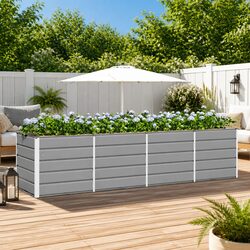 Specifications of Modern Steel Planter Light Grey 320x80x75cm