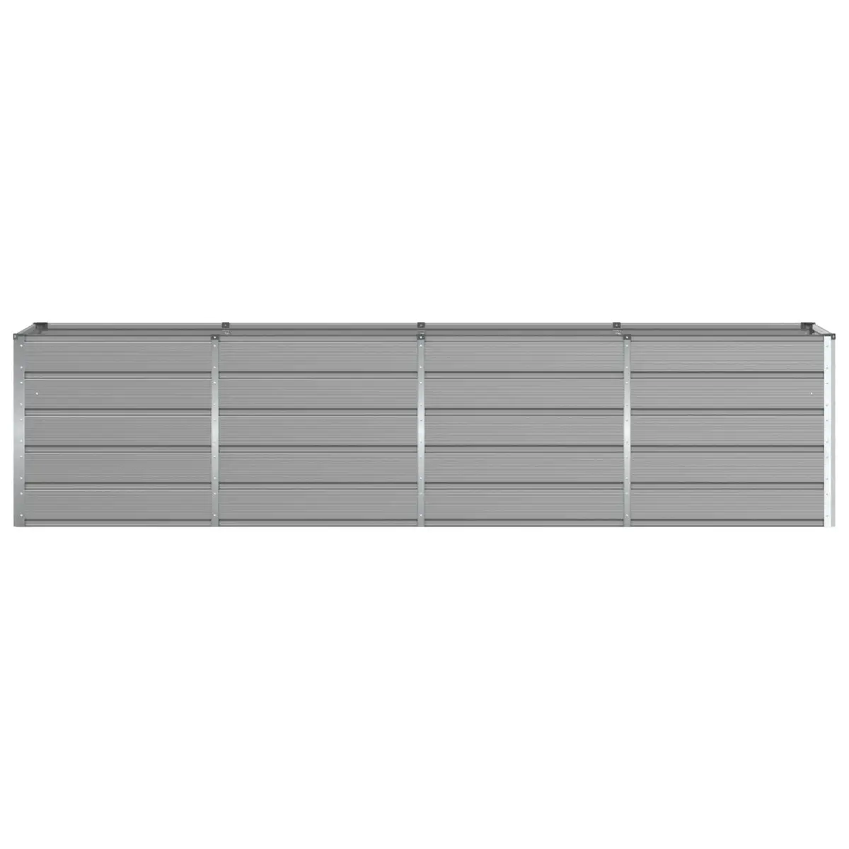 Steel Planter Indoor Outdoor Light Grey 320x80x75cm