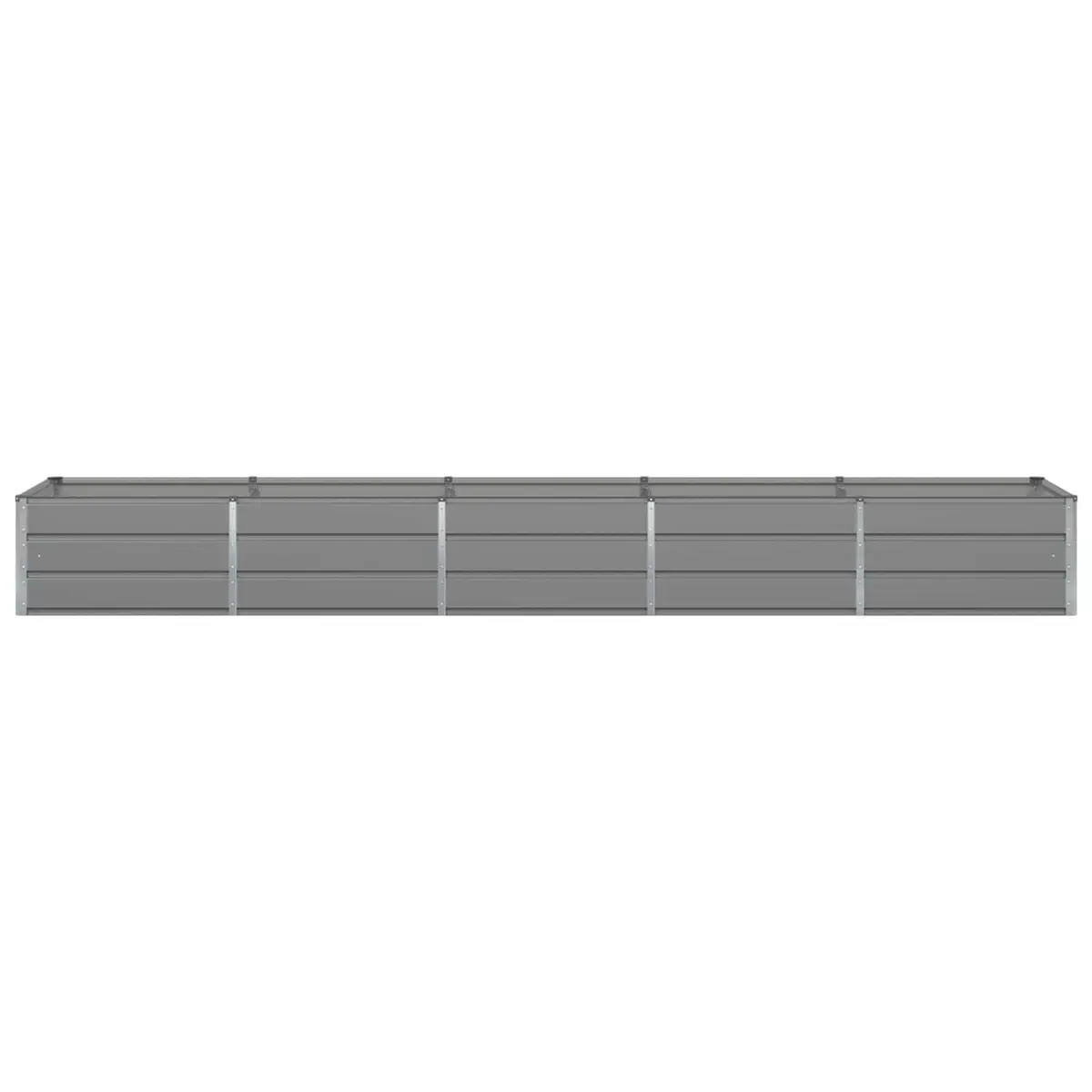 Steel and Plastic Planter 400x80x45 cm in Light Grey
