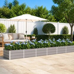 Modern Planter Light Grey 480x80x45cm for Outdoor Use