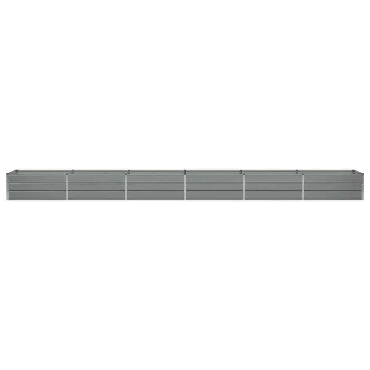 Steel Planter Indoor Outdoor Light Grey 600 x 80 x 45 cm