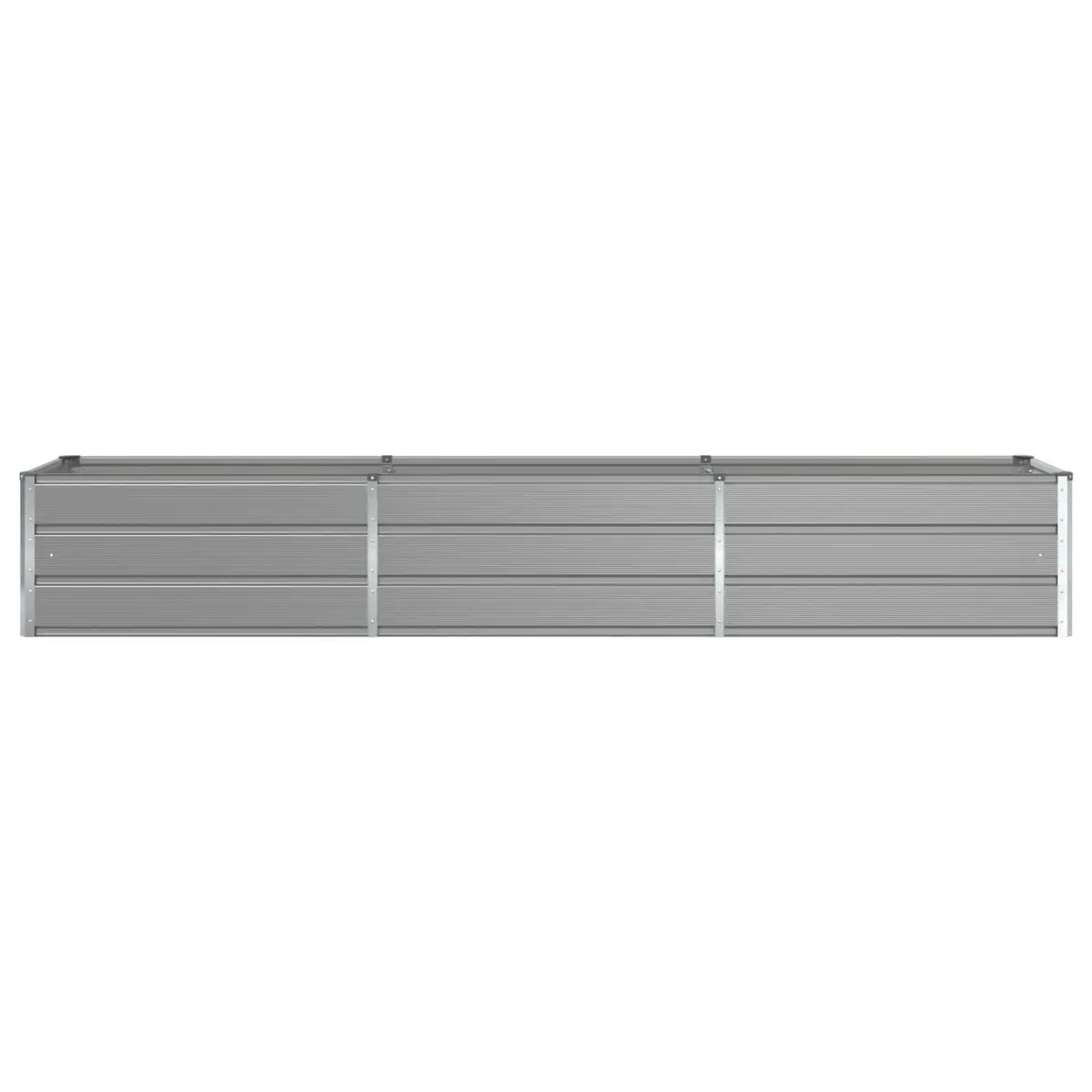 Galvanised Steel Planter Light Grey 290 x 50 x 45 cm Garden Outdoor Raised Bed