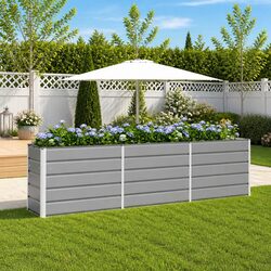 Galvanised Steel Garden Planter: 290 x 50 x 75 cm