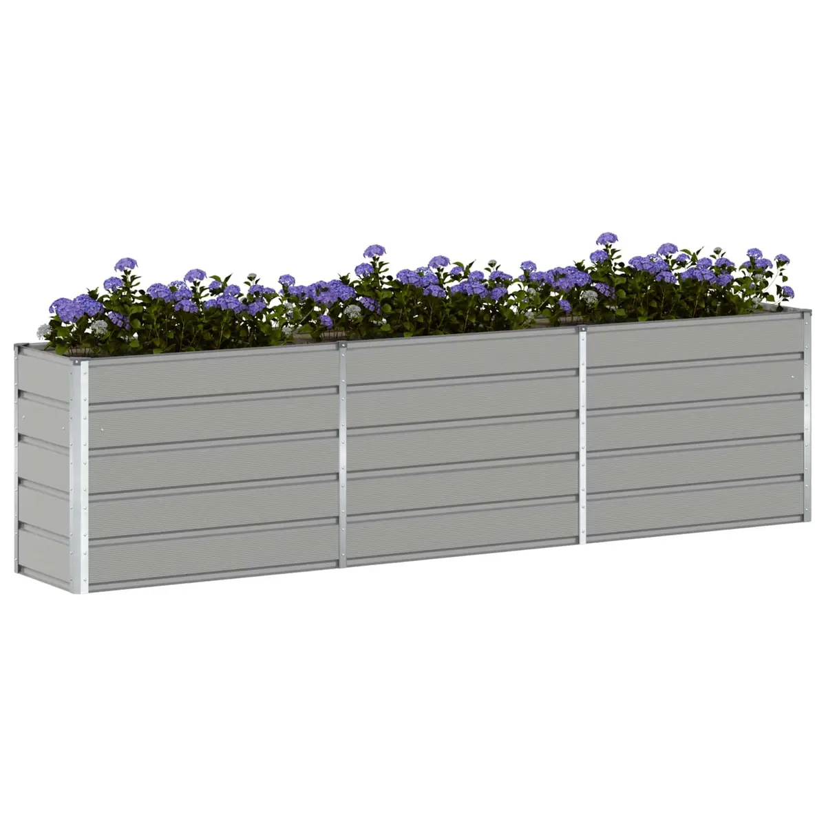 Galvanised Steel Planter Garden Outdoor 290 x 50 x 75 cm