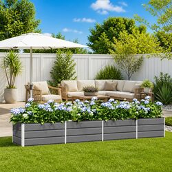 Specifications of the Galvanised Steel Planter: Light Grey