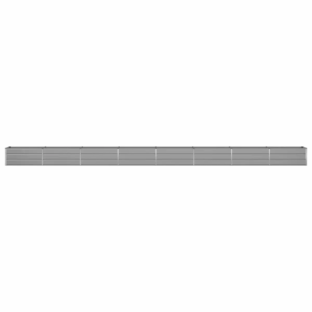 Galvanised Steel Planter Outdoor Garden Light Grey 770 x 50 x 45 cm