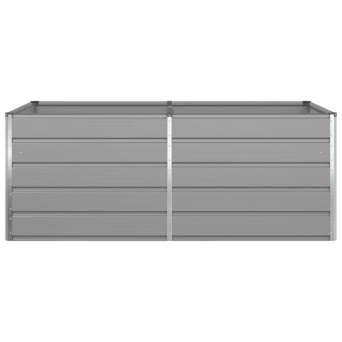 Galvanised Steel Planter Outdoor Garden Patio Light Grey 195 x 100 x 75 cm