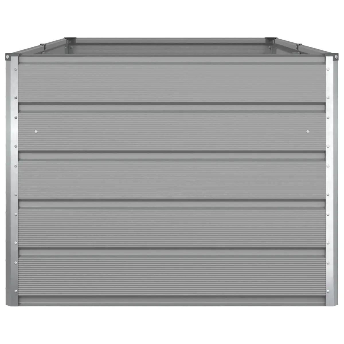 Galvanised Steel Planter Outdoor Garden Patio Light Grey 195 x 100 x 75 cm