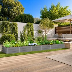 Galvanised Steel Outdoor Planter Dimensions 580x100x45cm